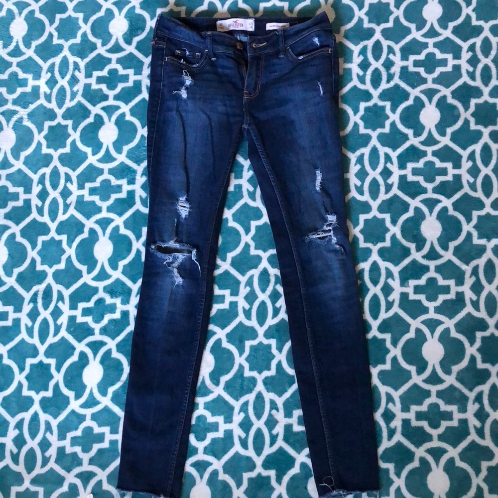 skinny ripped jeans hollister